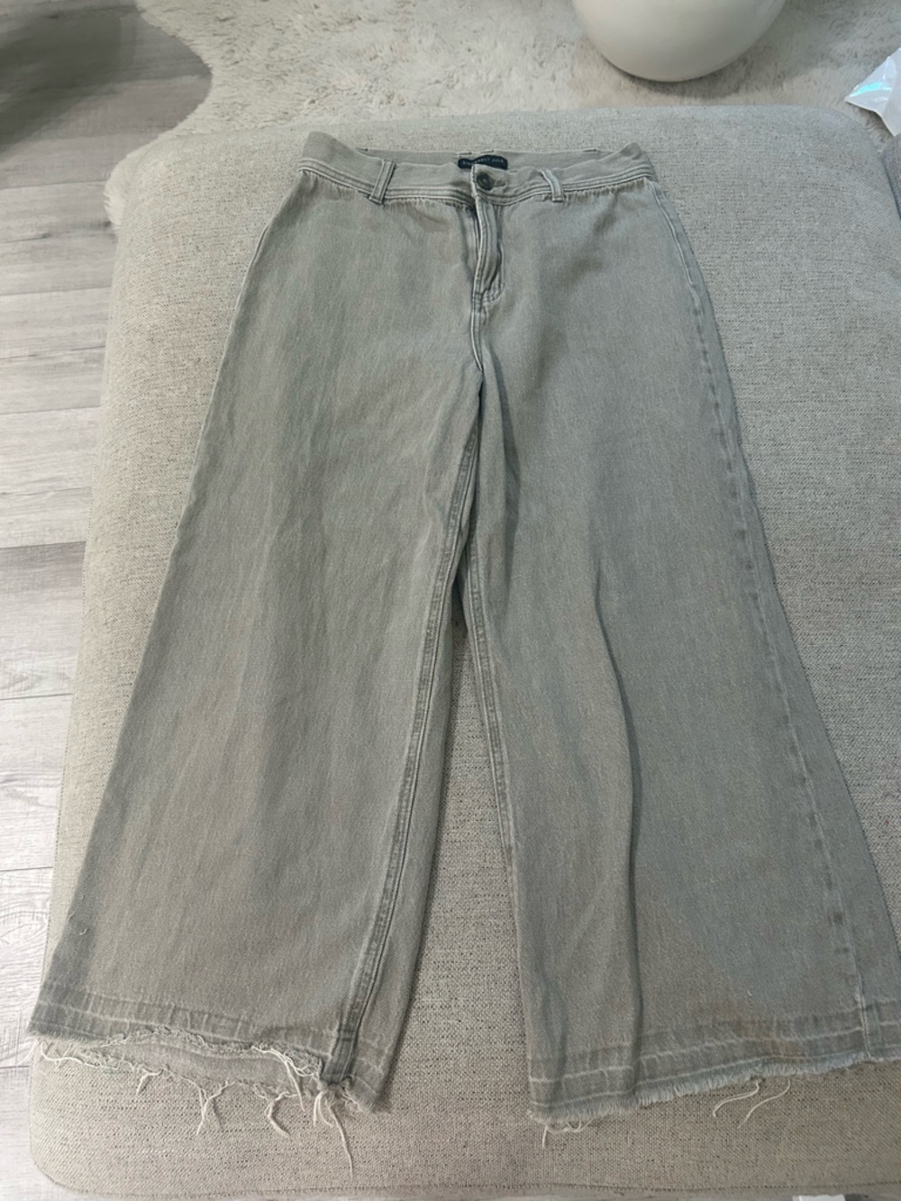 Sincerely Jules wide leg cropped gray denim